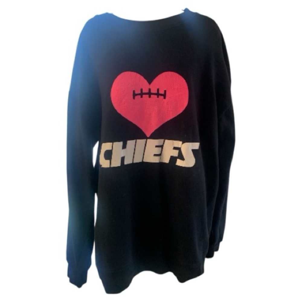 Black Chiefs Heart Sweatshirt